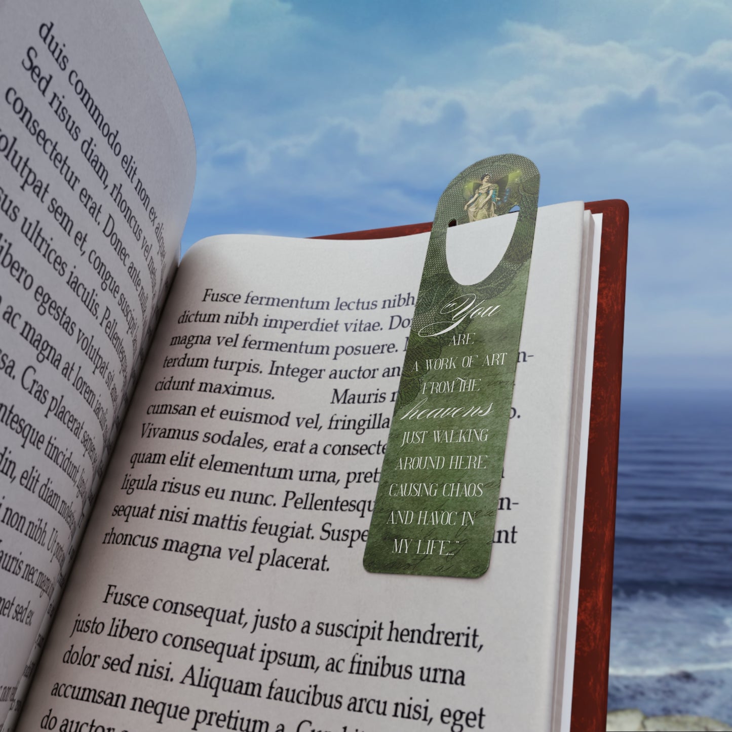 "Work of heavens" Book Quote Bookmark