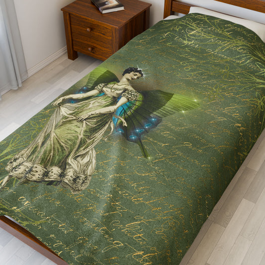 Enchanting Fairy Tale Velveteen Plush Blanket